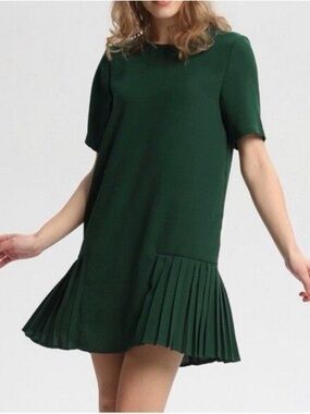 zara green organza dress New Zara Fitted Asymmetrical Organza Dress Mini Dress Small Medium 2712/837